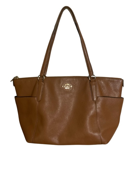 Coach Handbags - Coach Brown Leather Tote Bag